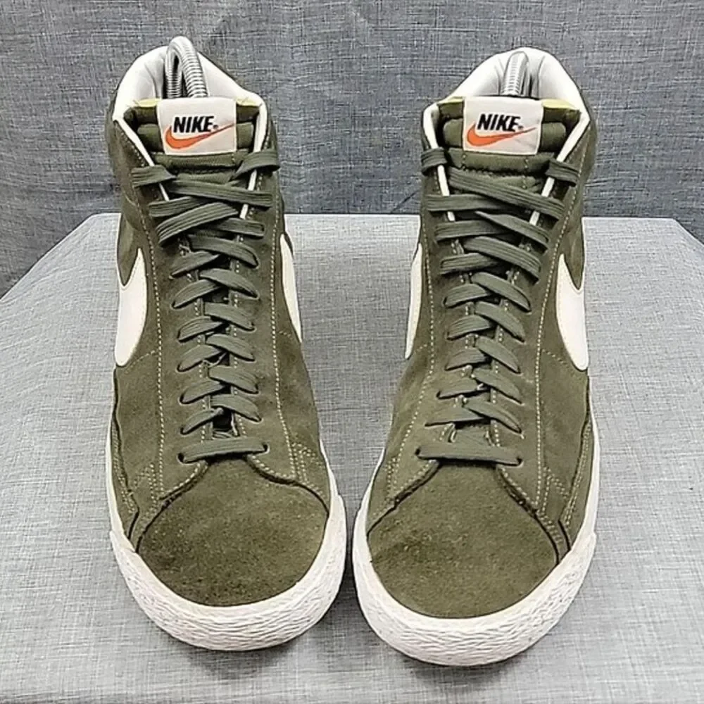 Nike Blazer Mid Premium 2016 429988-303 Green Olive Suede Sneaker Men's SZ 12